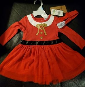 🔥Host Pick 🔥Nwt Santa dress with matching headband size 6 mth